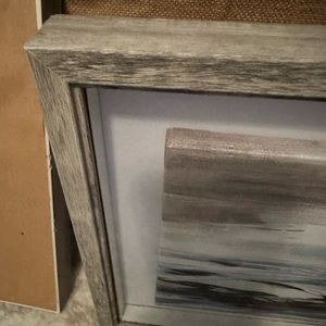 2-Framed abstract canvas each 11x11